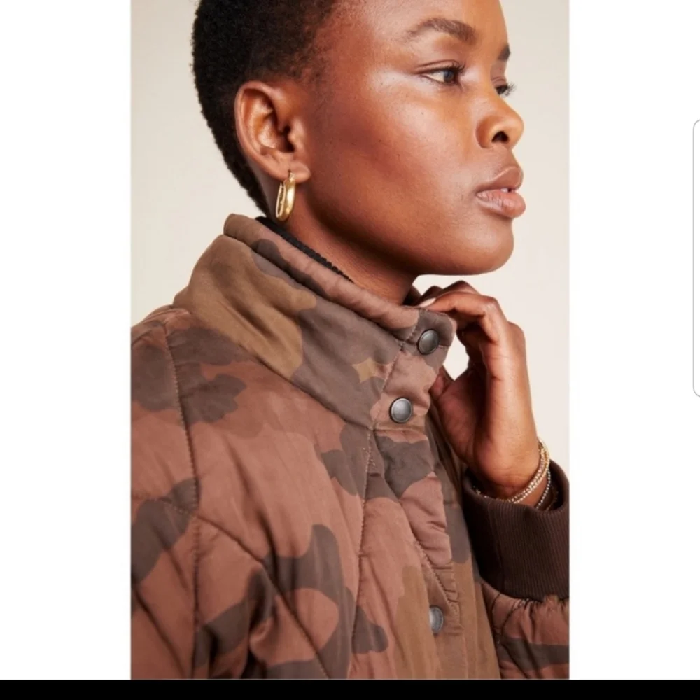 Anthropologie Marrakech Quilted Camo Jacket - Picture 5 of 10